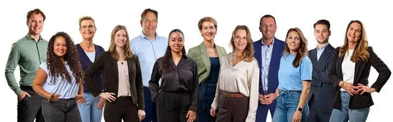 Team foto van Makelaardij Van der Linden Almere