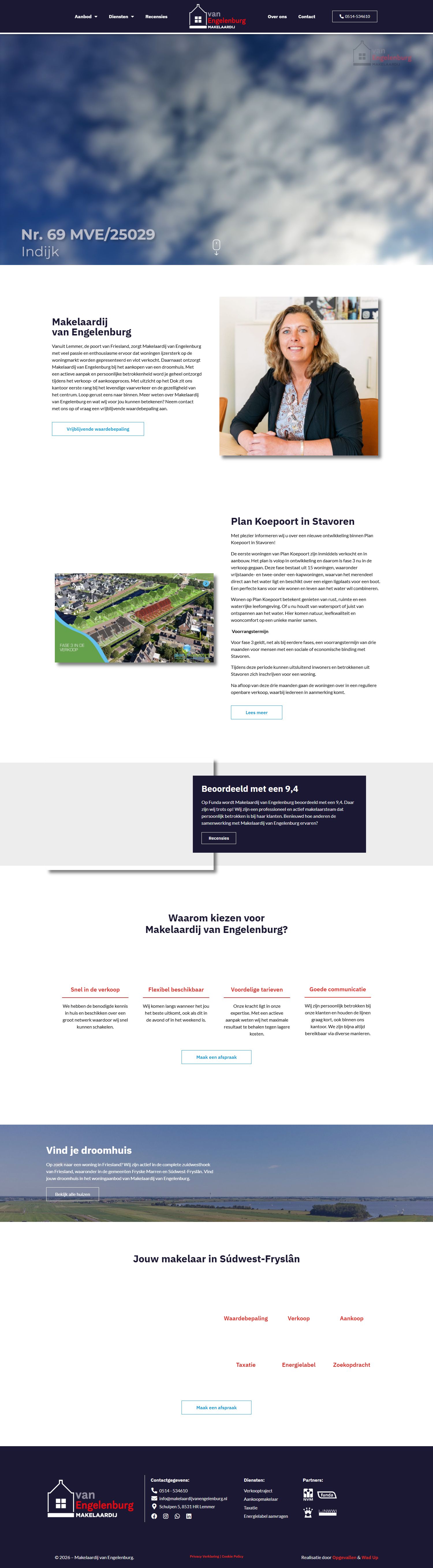 Screenshot der Website von www.makelaardijvanengelenburg.nl