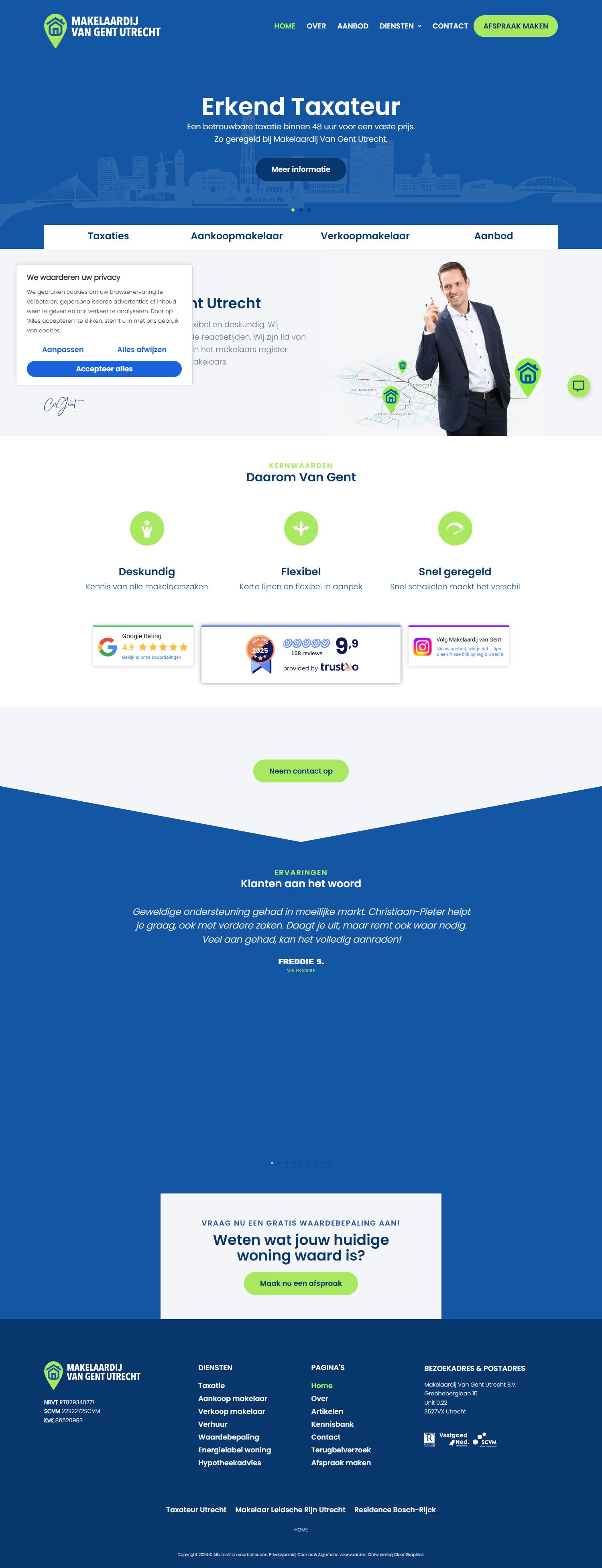 Screenshot der Website von www.mvgu.nl