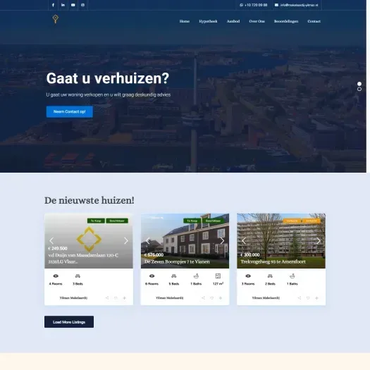 Screenshot of the website of www.makelaardij-yilmaz.nl