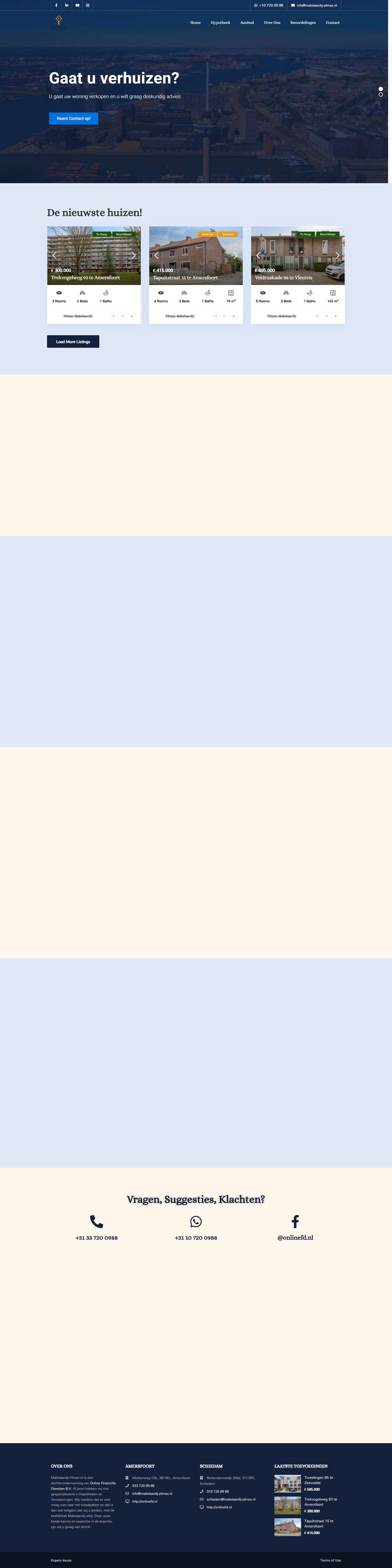 Screenshot der Website von www.makelaardij-yilmaz.nl