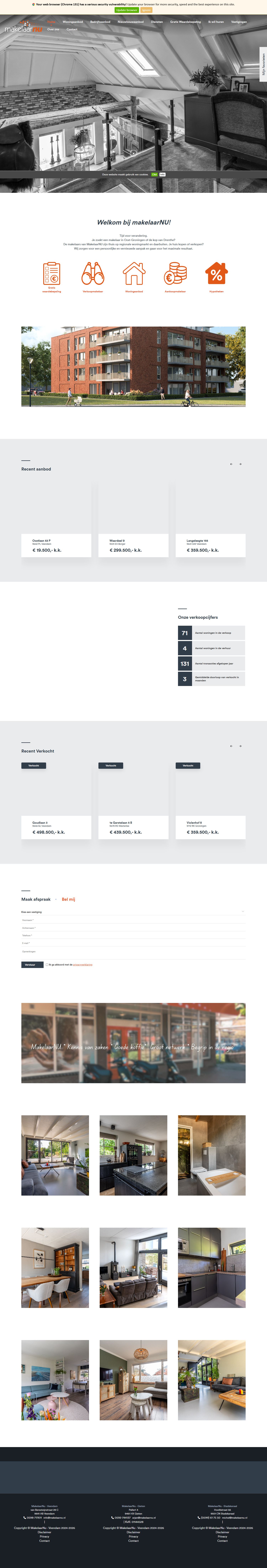 Screenshot of the website of www.makelaarnu.nl