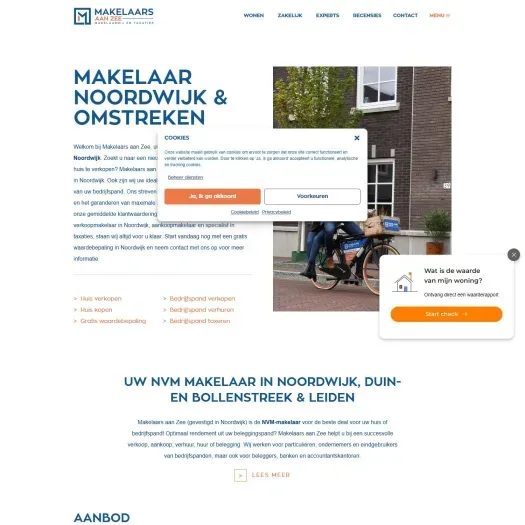 Capture d'écran du site web de www.makelaarsaanzee.nl