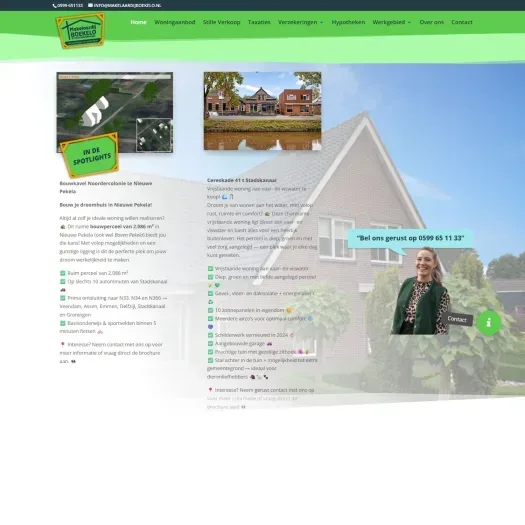 Screenshot van de website van www.makelaardijboekelo.nl