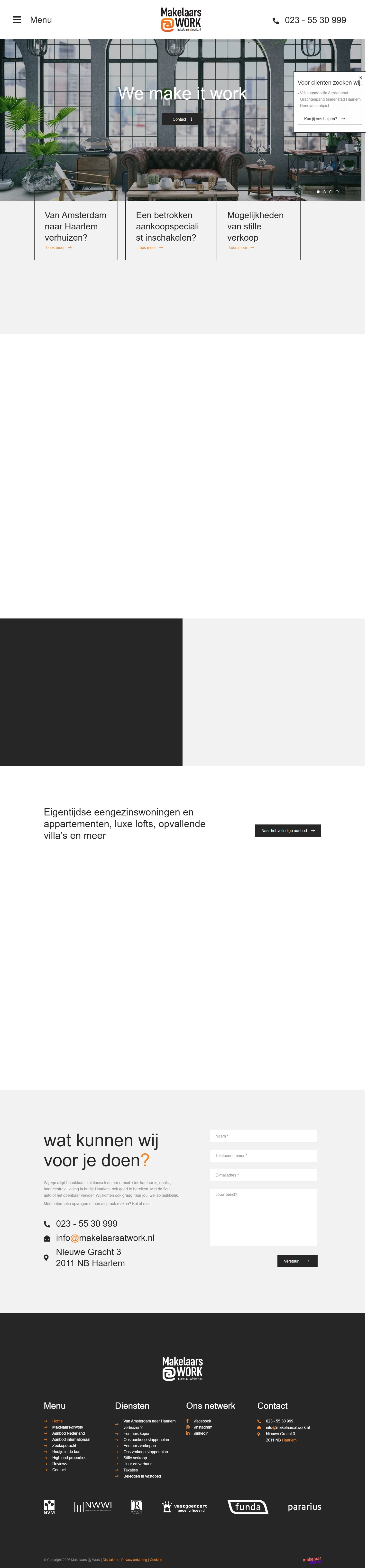Capture d'écran du site web de www.makelaarsatwork.nl
