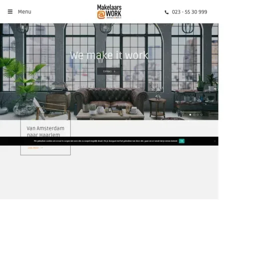 Screenshot of the website of www.makelaarsatwork.nl