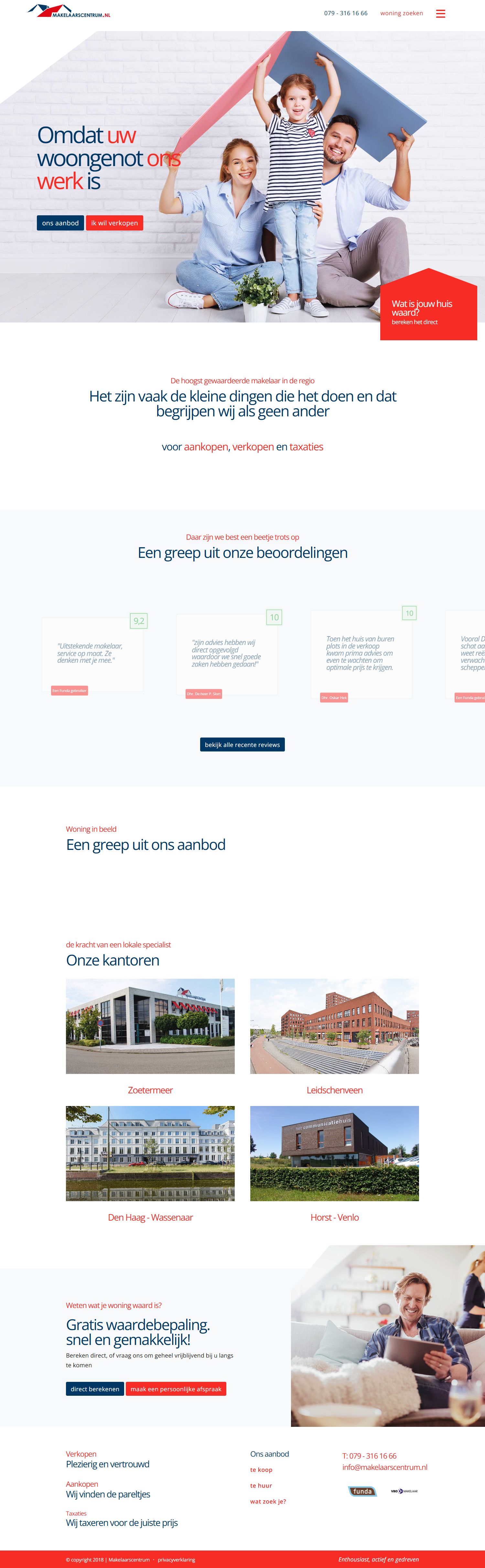 Screenshot der Website von www.makelaarscentrum.nl