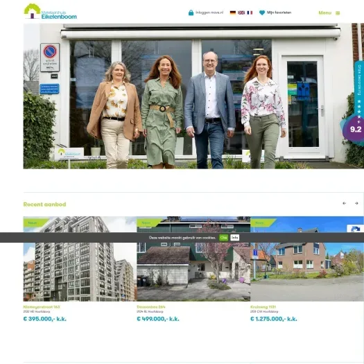 Screenshot van de website van www.hetmakelaarshuijs.nl