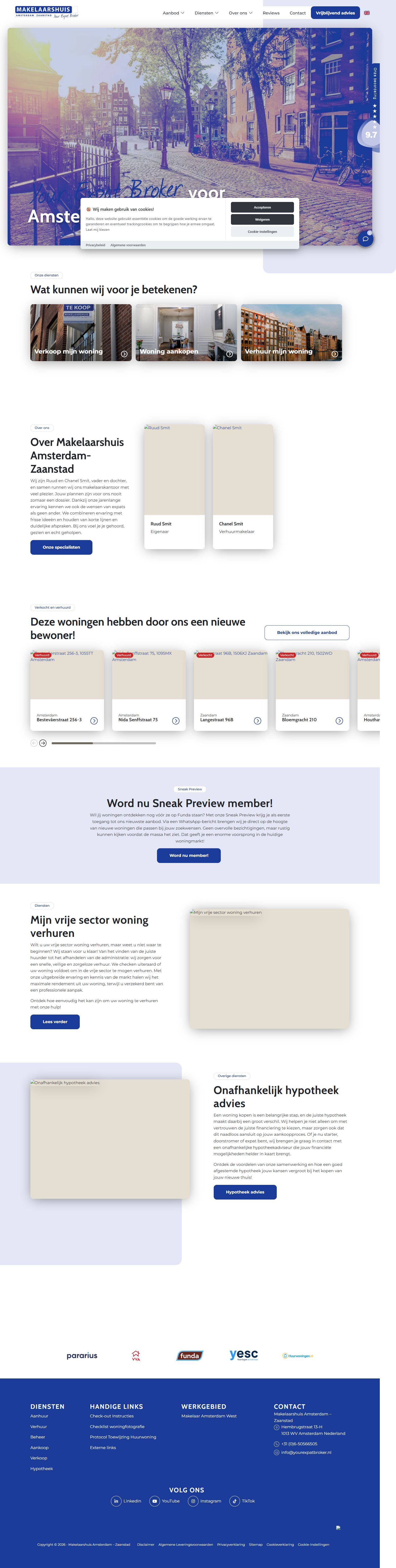 Screenshot der Website von www.yourexpatbroker.nl