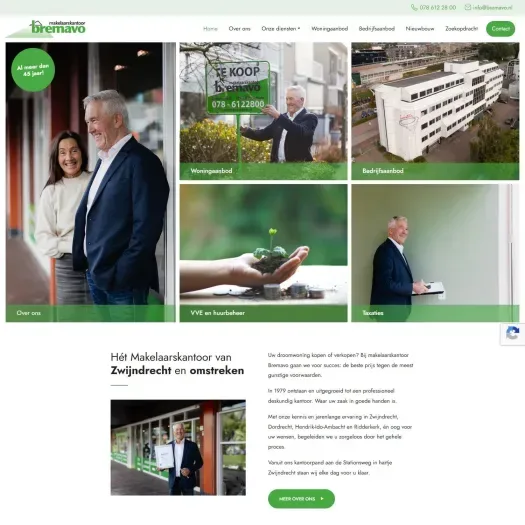 Screenshot van de website van www.bremavo.nl