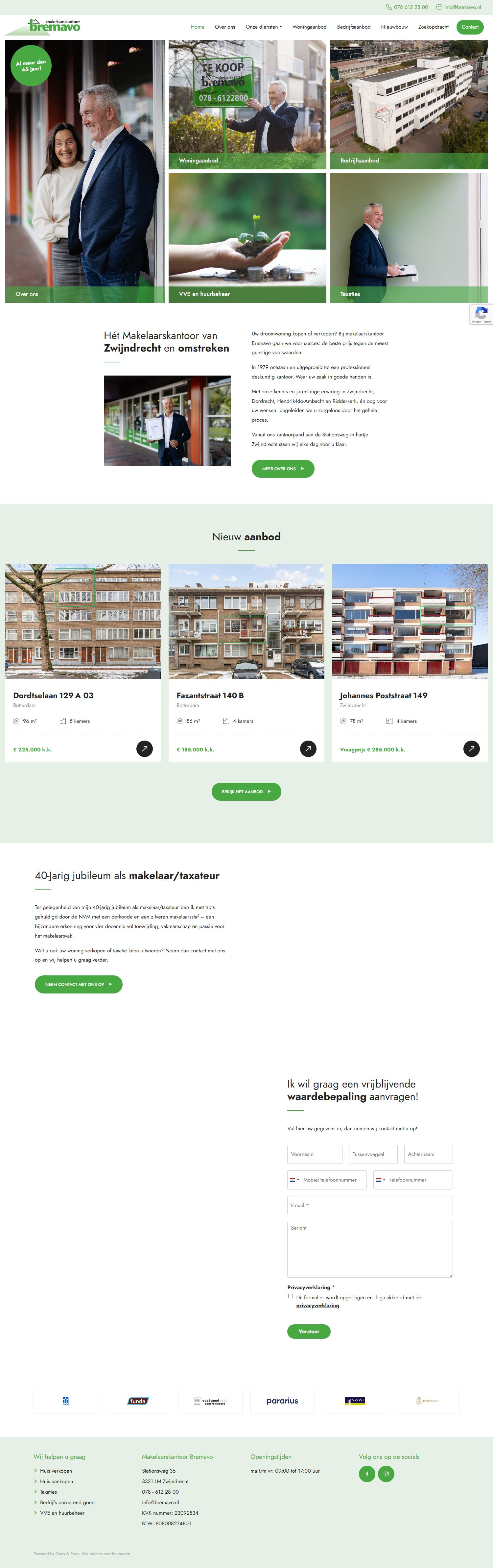 Screenshot der Website von www.bremavo.nl