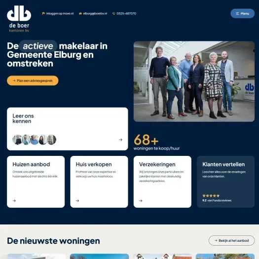 Screenshot van de website van www.boerbv.nl