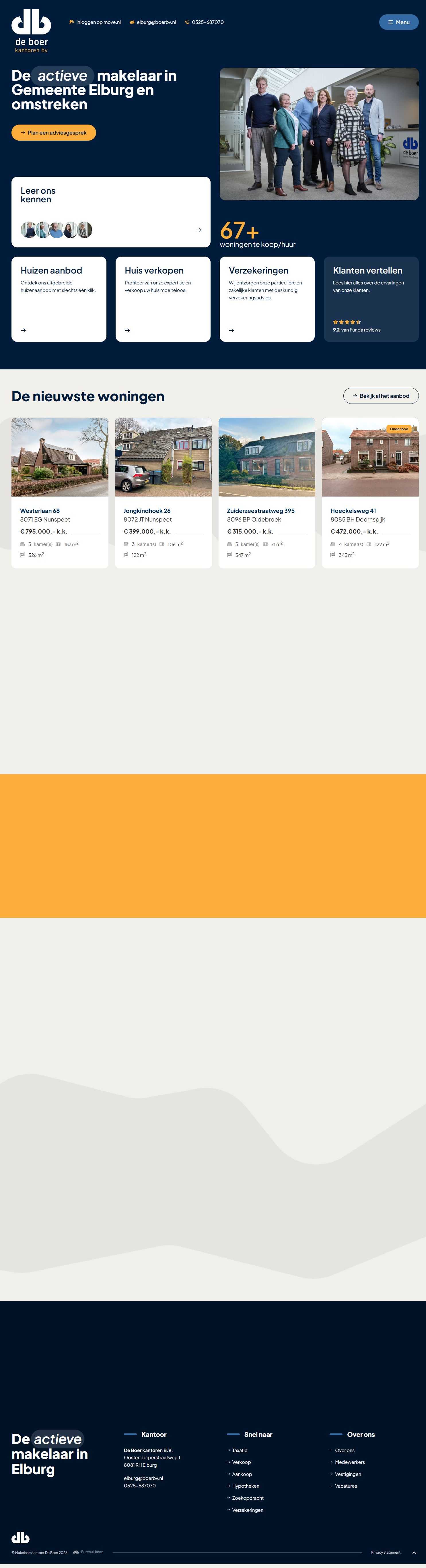 Screenshot der Website von www.boerbv.nl