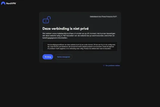 Screenshot van de website van www.makelaardijmouthaan.nl