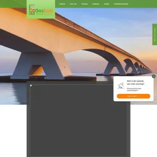 Screenshot van de website van www.ons-huis.nl