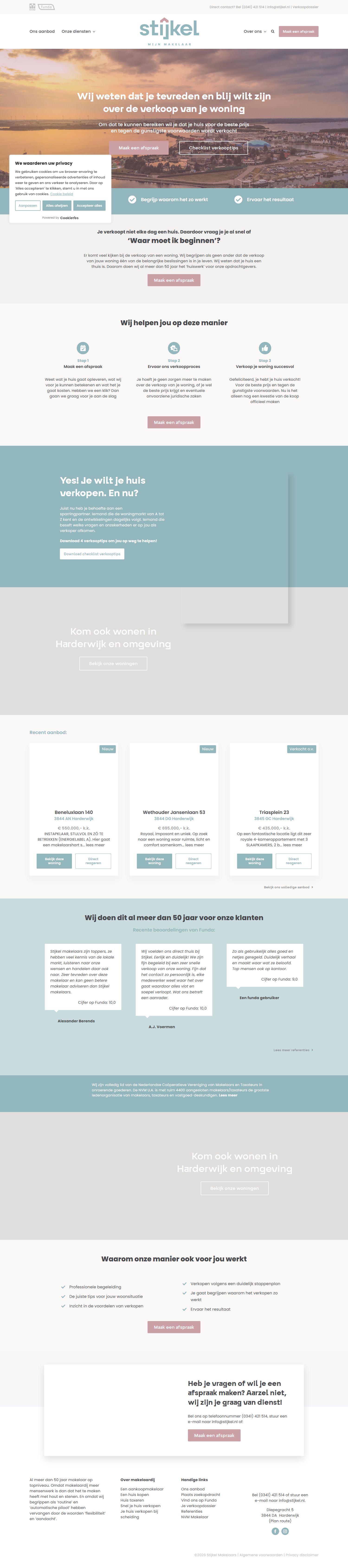 Screenshot der Website von www.stijkel.nl