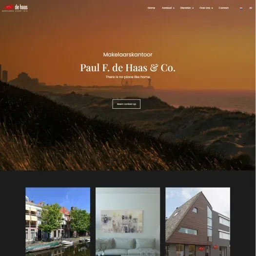 Screenshot van de website van www.pauldehaas.nl
