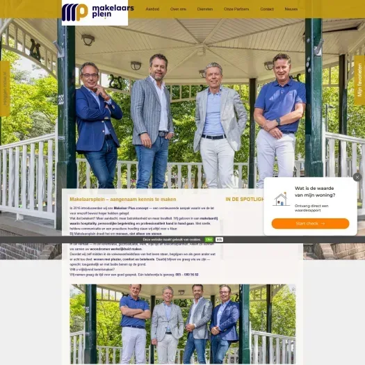 Screenshot of the website of www.makelaarsplein.com