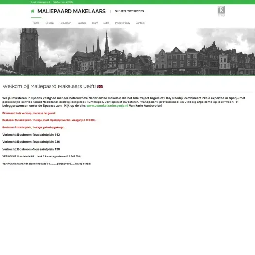 Capture d'écran du site web de max20.nl