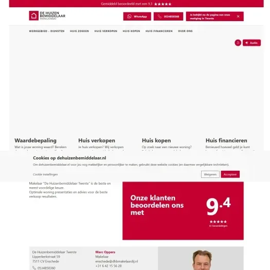 Screenshot van de website van marcoppers.expnederland.com