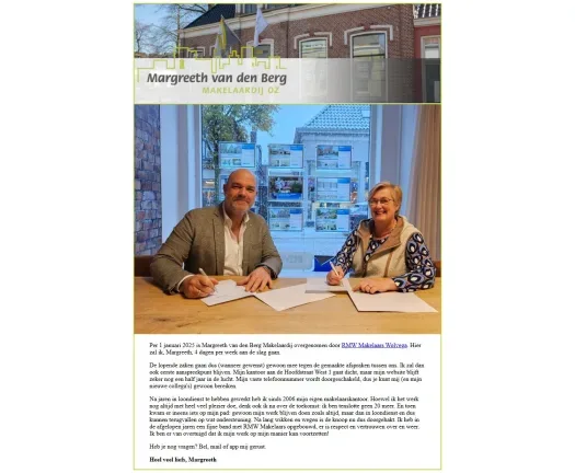 Screenshot der Website von www.margreethvandenbergmakelaardij.nl