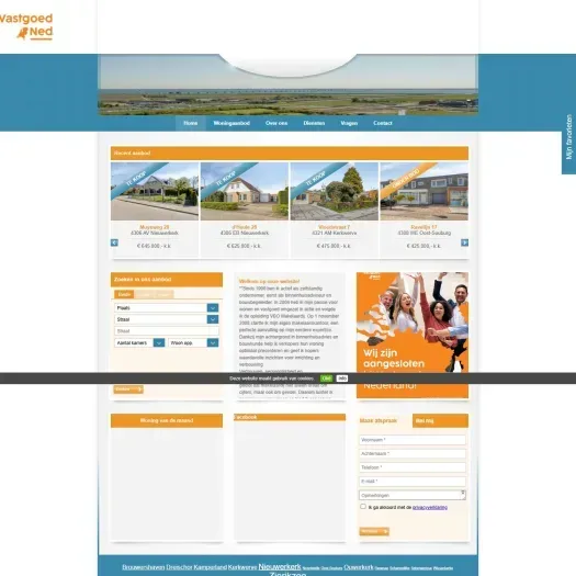 Screenshot der Website von www.mbm-makelaardij.nl