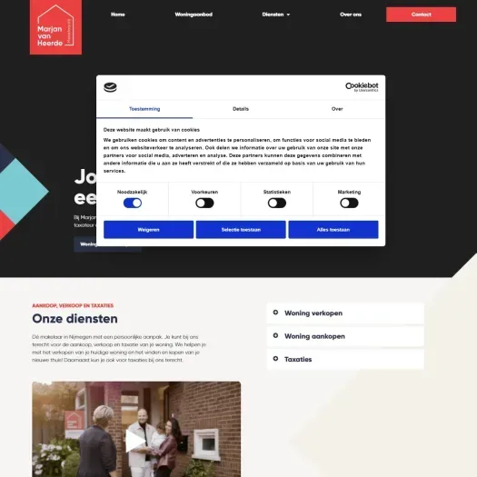 Screenshot van de website van www.marjanvanheerde.nl