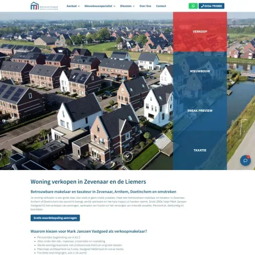 Capture d'écran du site web de www.mjvastgoed.nl