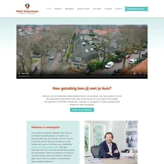 Screenshot van de website van www.markteeuwissen.nl