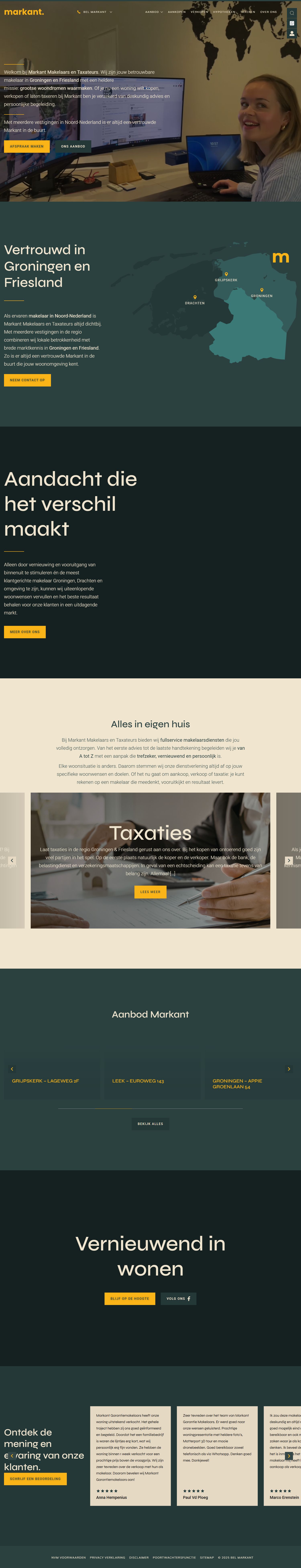 Team foto van Markant Makelaars & Taxateurs