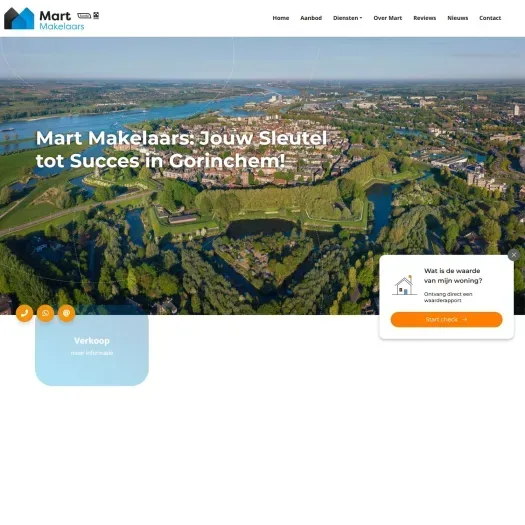 Screenshot van de website van www.martmakelaars.nl