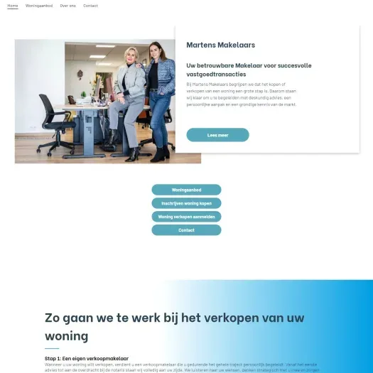 Capture d'écran du site web de www.martensmakelaars.nl