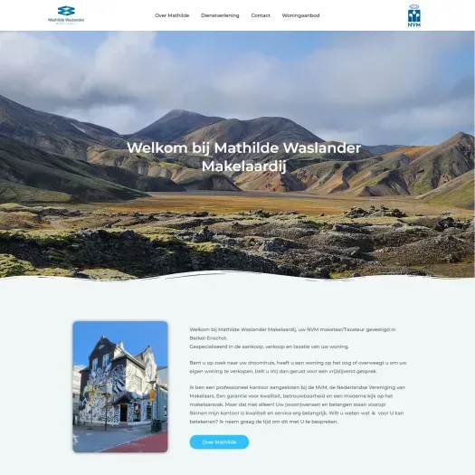 Screenshot der Website von www.mwmakelaardij.nl