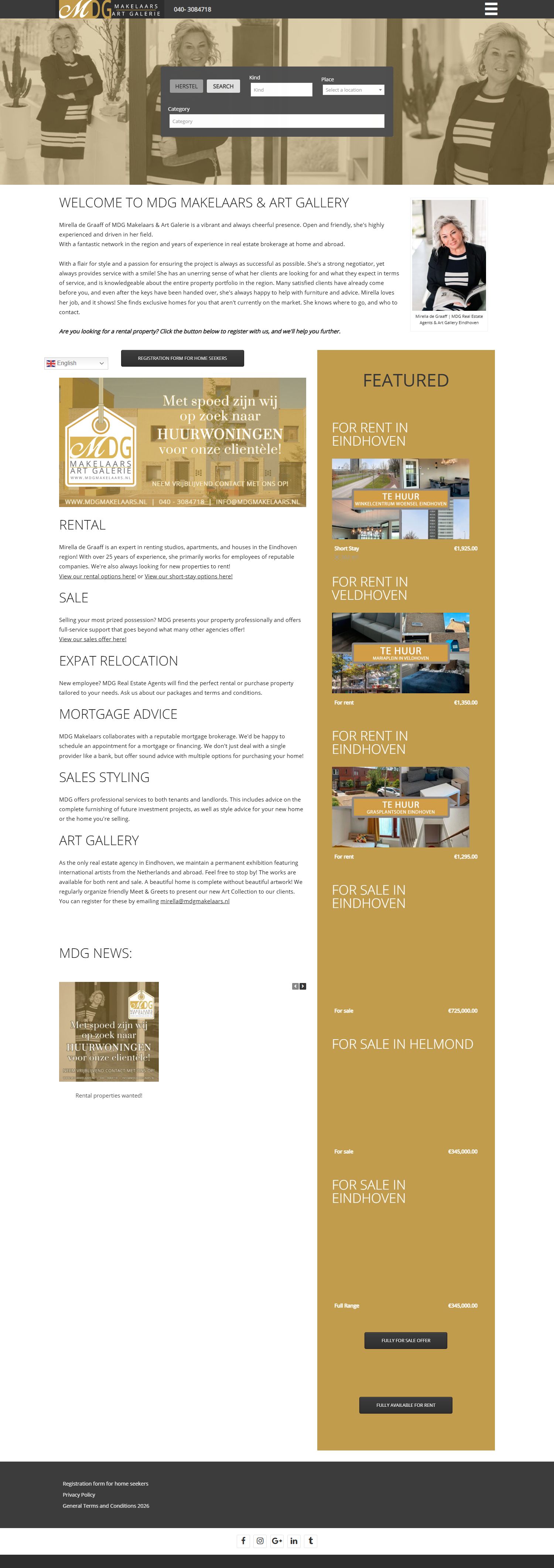 Screenshot der Website von www.mdgmakelaars.nl