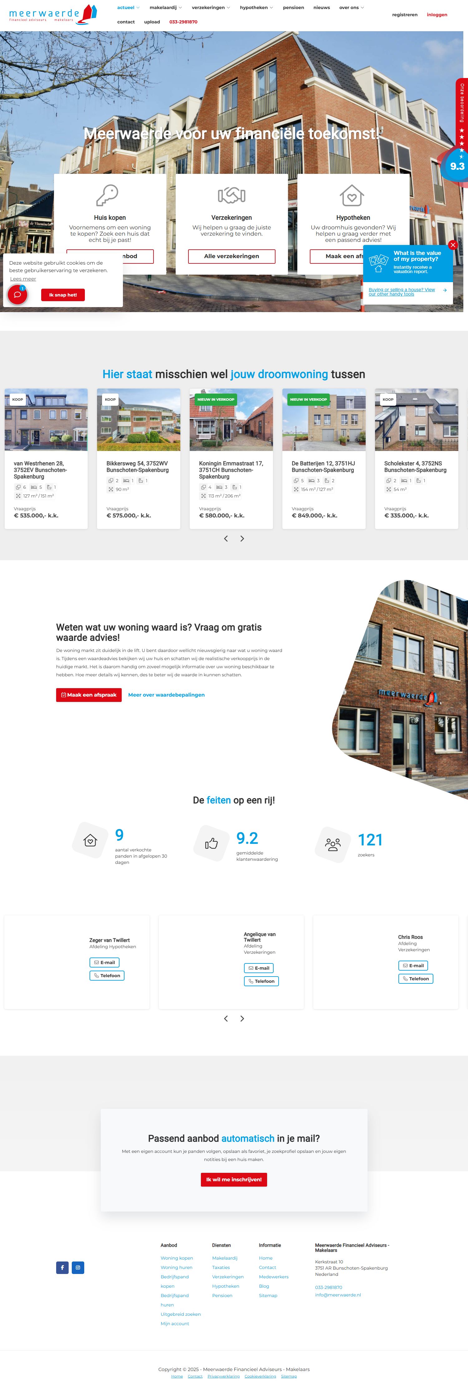 Screenshot der Website von www.meerwaerde.nl