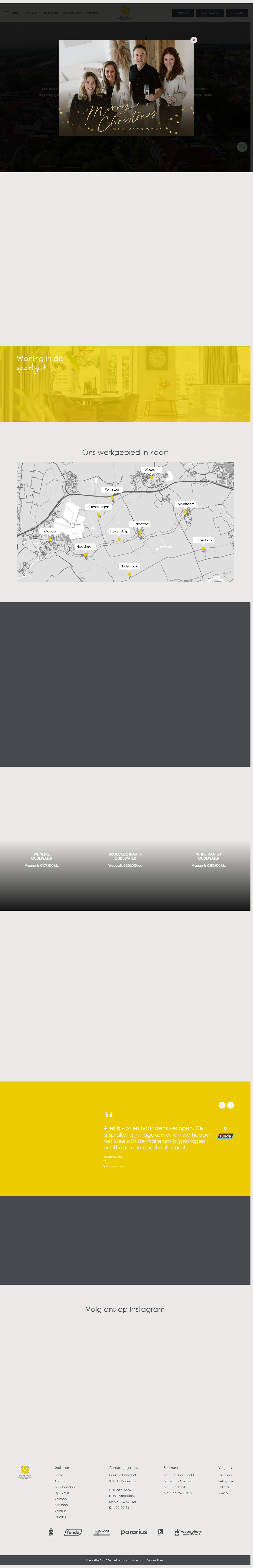 Capture d'écran du site web de www.meesters.nl