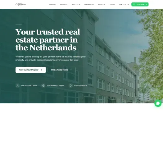 Screenshot van de website van www.mmre.nl