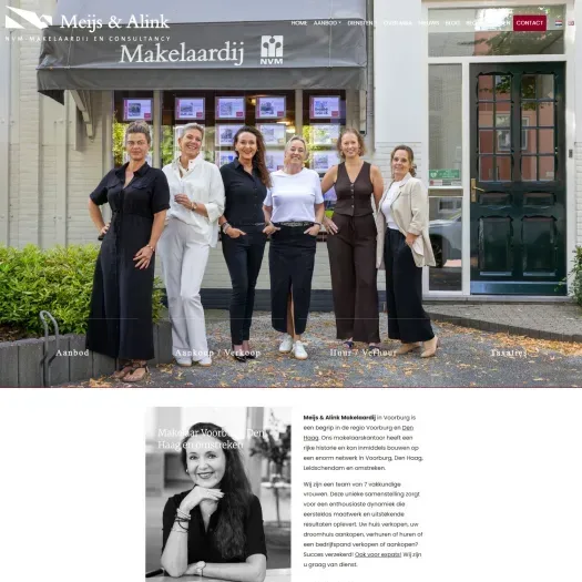 Screenshot van de website van www.meijsenalink.nl