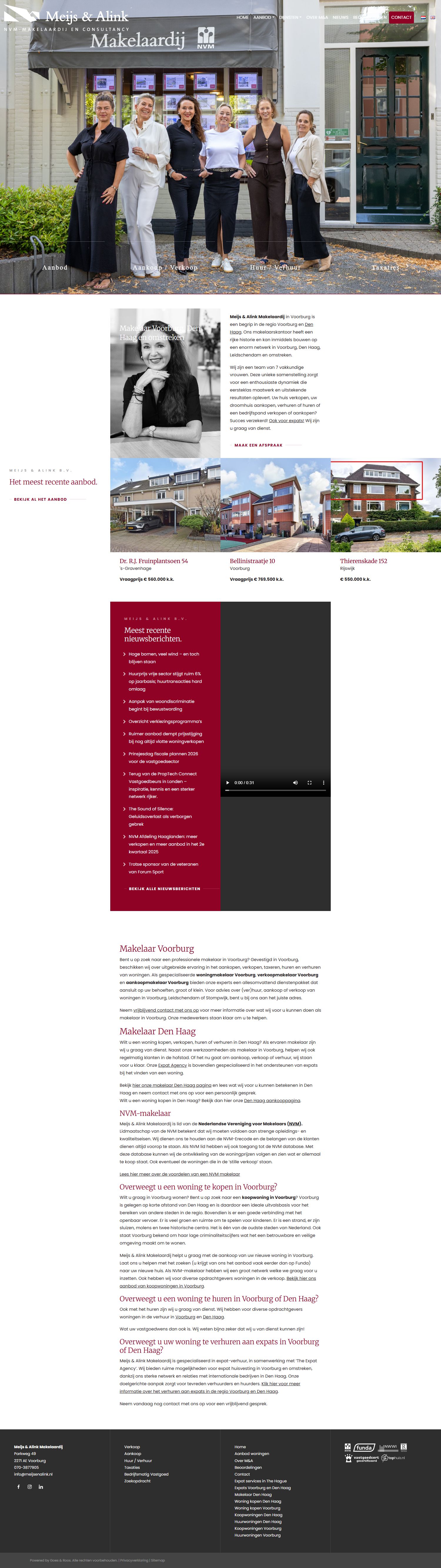 Screenshot der Website von www.meijsenalink.nl