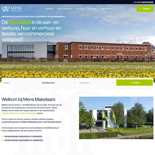 Screenshot van de website van www.mens.nl