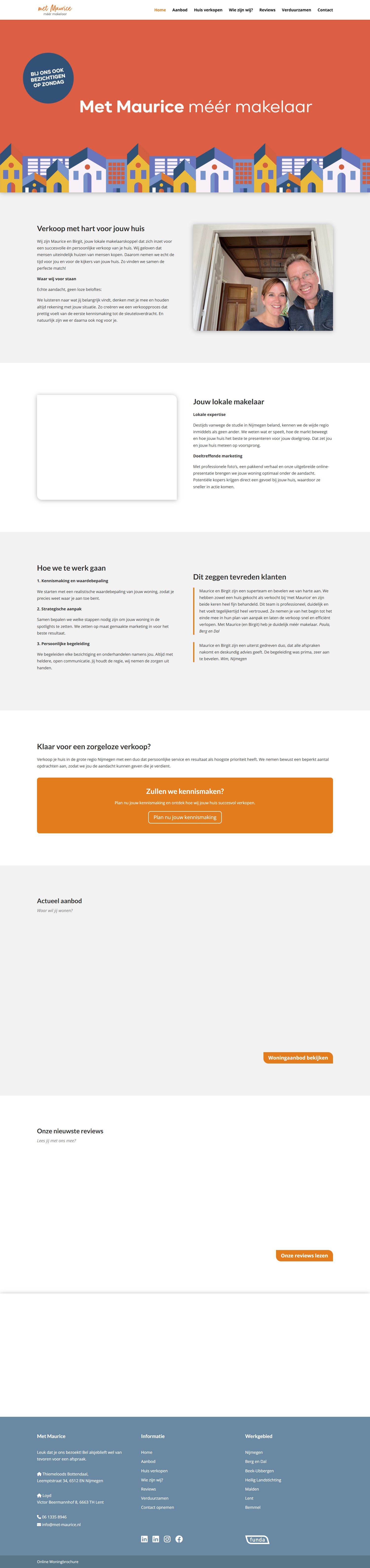Screenshot der Website von www.met-maurice.nl