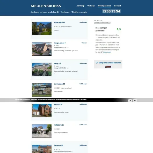 Screenshot of the website of www.pietermeulenbroeks.nl