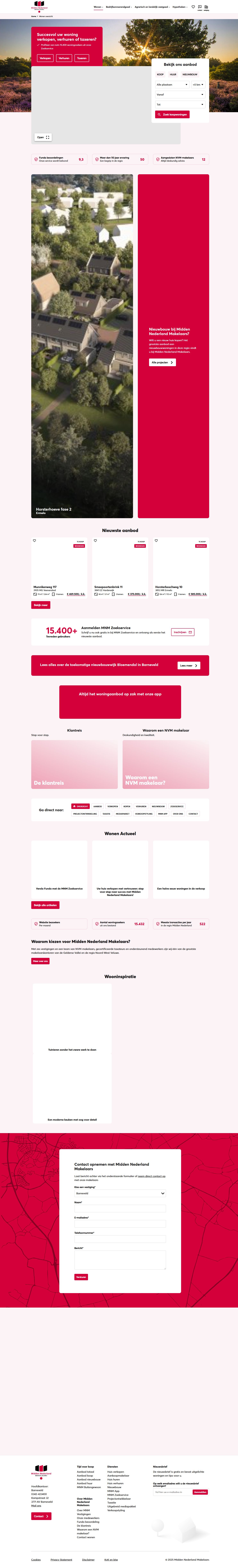 Screenshot der Website von mnm.nl