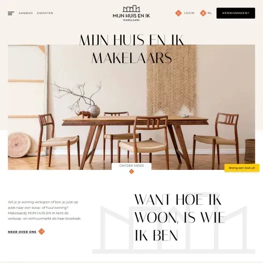 Screenshot van de website van www.mijnhuisenik.com
