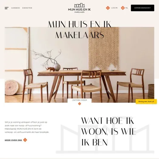 Screenshot van de website van www.mijnhuisenik.com