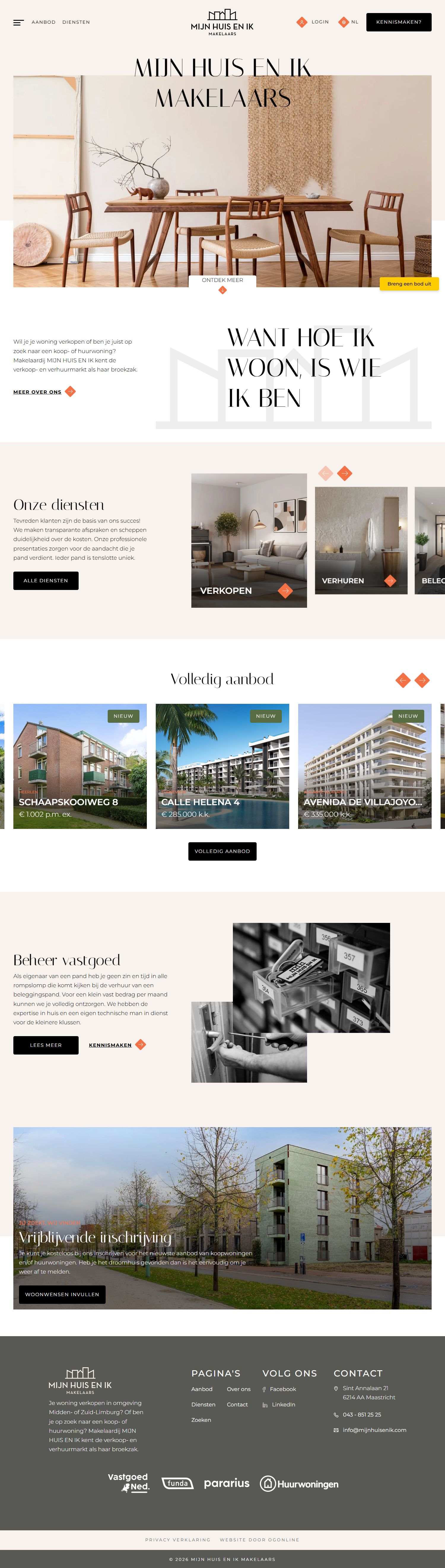 Screenshot der Website von www.mijnhuisenik.com