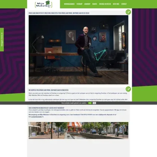 Screenshot van de website van www.mijnmakelaarmink.nl
