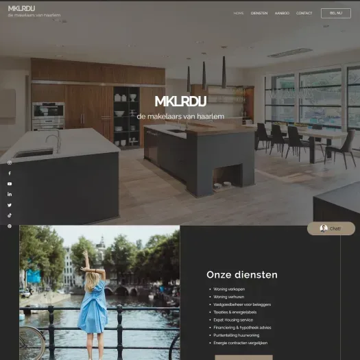 Screenshot of the website of www.mklrdij.nl