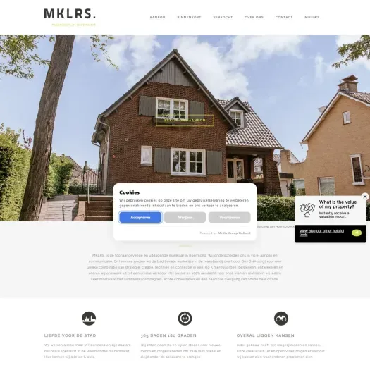 Screenshot der Website von www.mklrs.nl