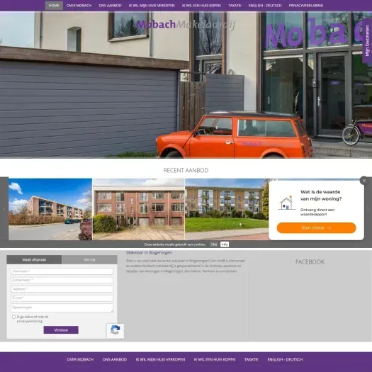 Screenshot of the website of www.mobach.nu